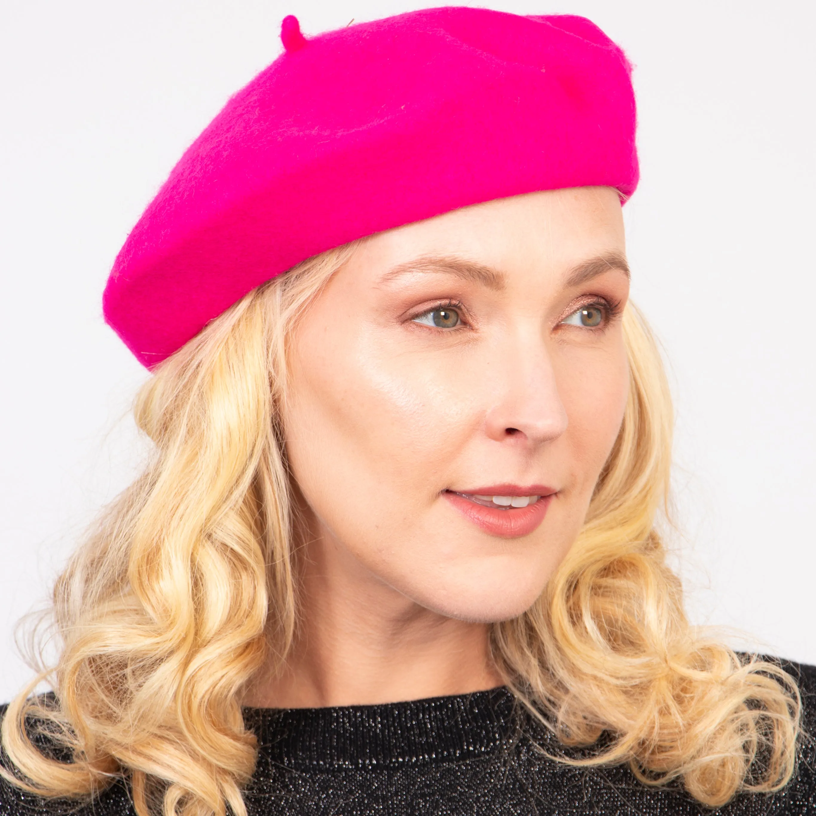 Amelie Classic Beret - Fuchsia