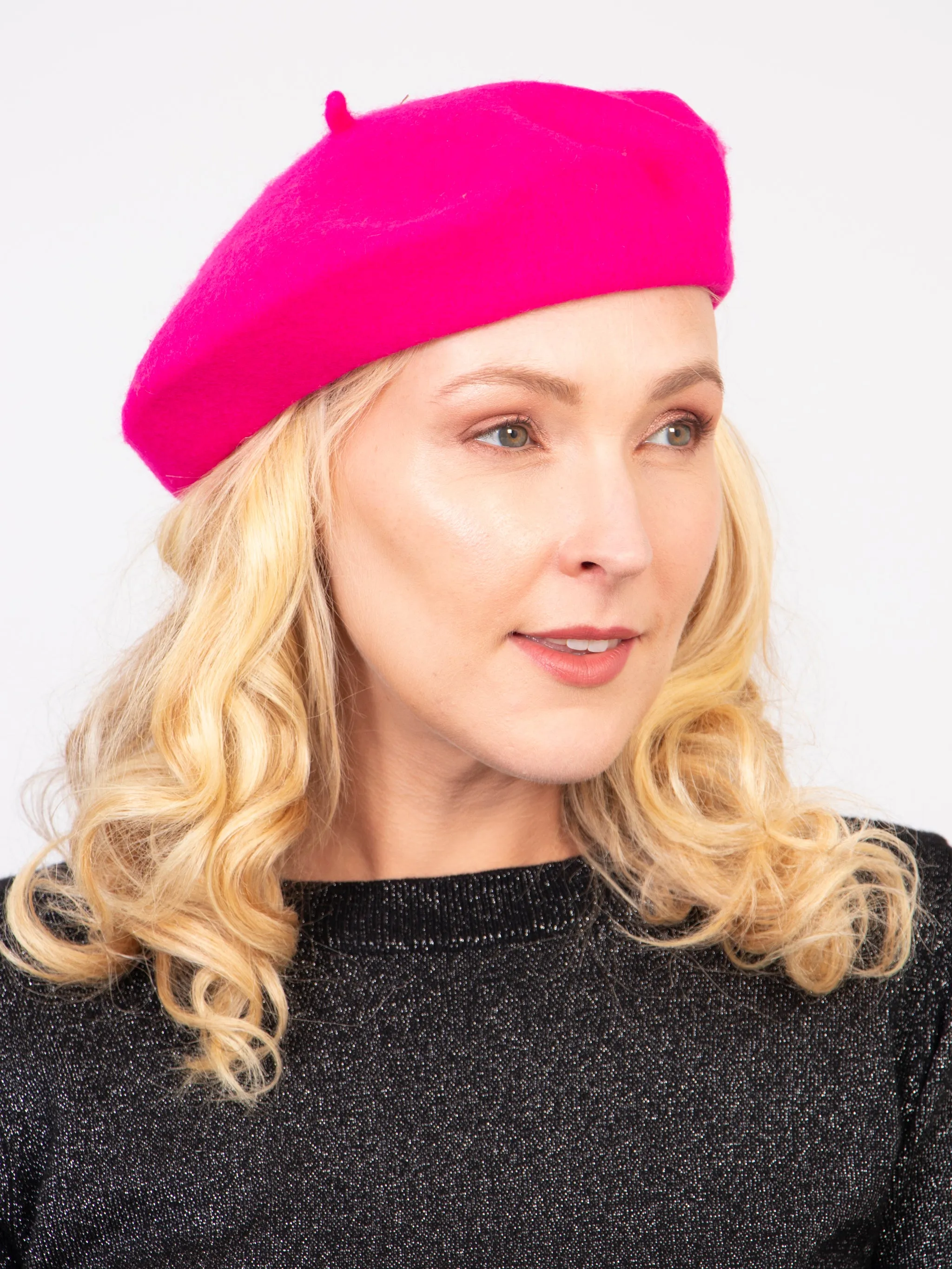 Amelie Classic Beret - Fuchsia