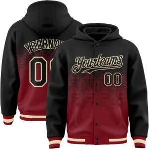 Custom Baseball Hoodie Jackets Men Women Youth Personalized Varsity Letterman Jackets Stitched Name Number Logo