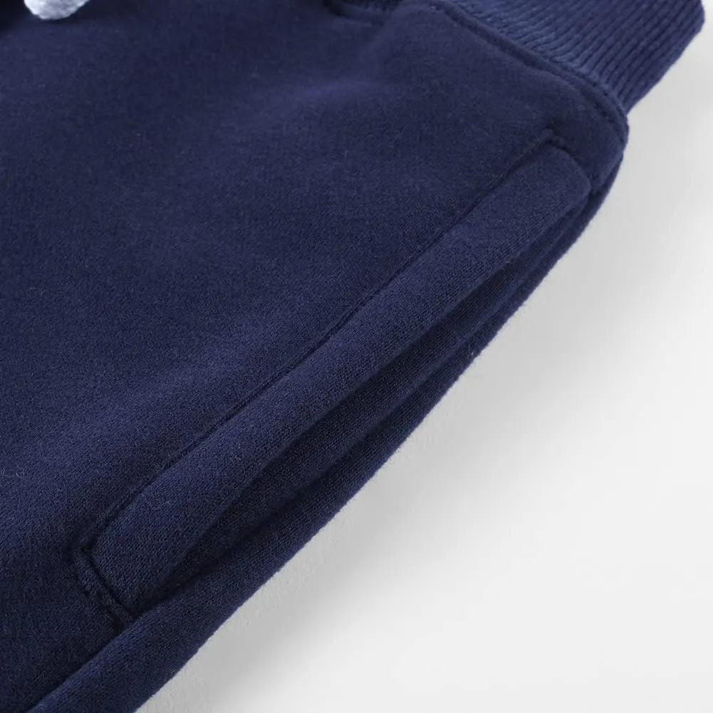 DILBYKE Boys Active Pants Fleece Jogger Sweatpants with Pockets, Thick Kids Bottom Trousers