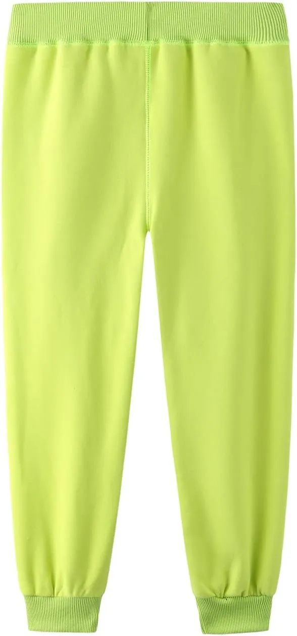 DILBYKE Boys Active Pants Fleece Jogger Sweatpants with Pockets, Thick Kids Bottom Trousers