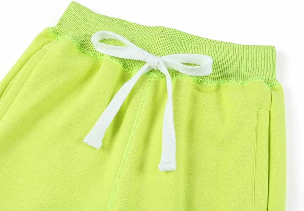 DILBYKE Boys Active Pants Fleece Jogger Sweatpants with Pockets, Thick Kids Bottom Trousers