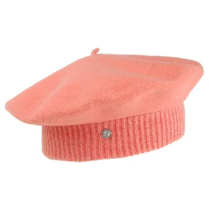 Héritage par Laulhère Hats Parisienne Merino Wool Beret - Coral