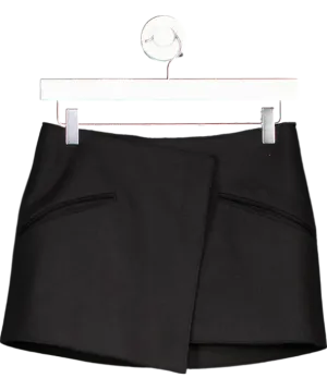 Khaite Black Vera Wool Mini Skirt UK 4