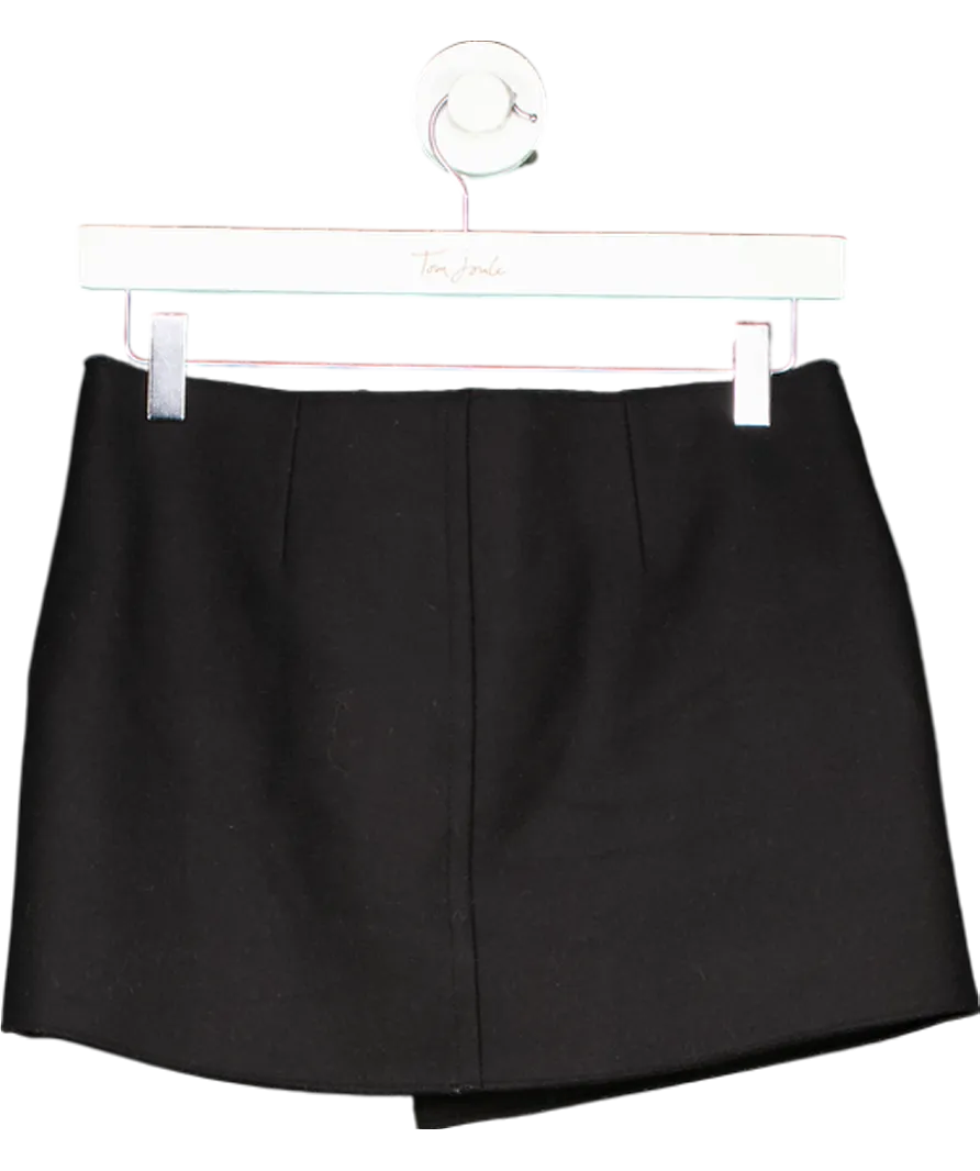 Khaite Black Vera Wool Mini Skirt UK 4