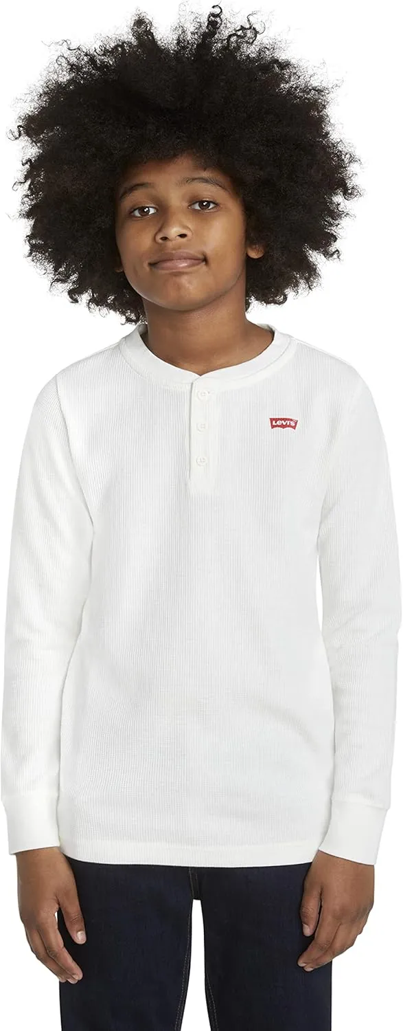 Levi's Boys' Long Sleeve Thermal Waffle Knit Shirt