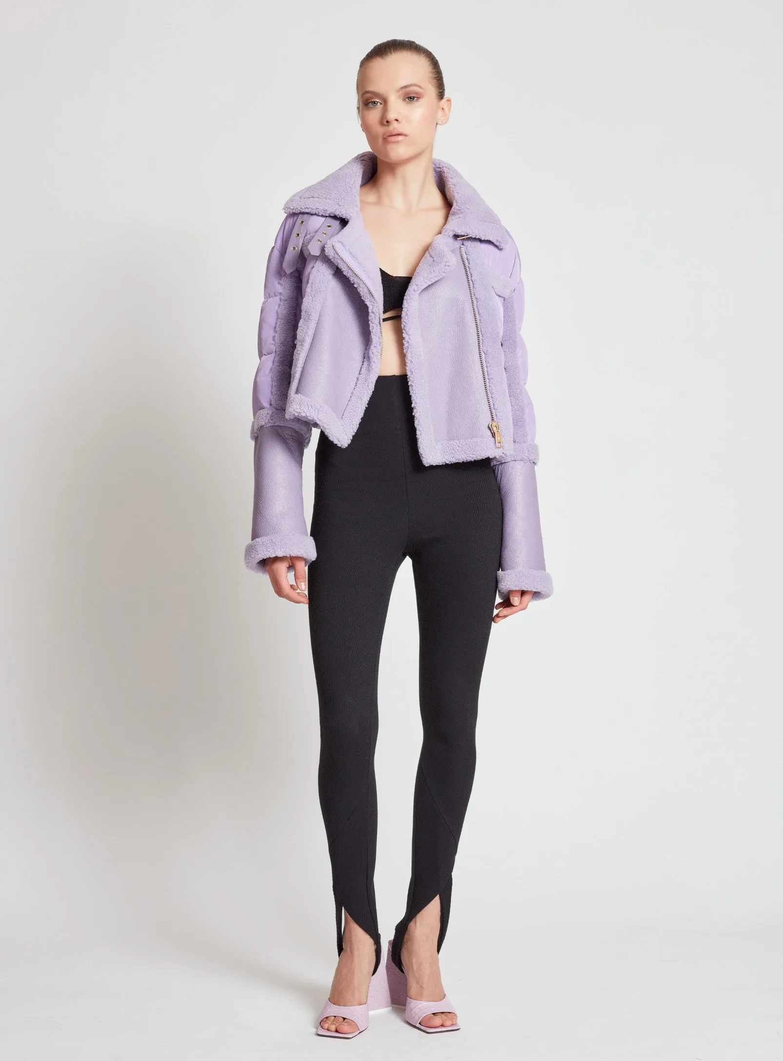 MONTANA | CROPPED SHEARLING PUFFER JACKET