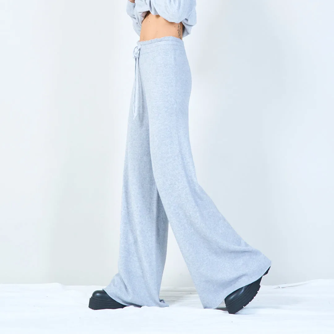 Relaxed wide-leg knit pants wholesale