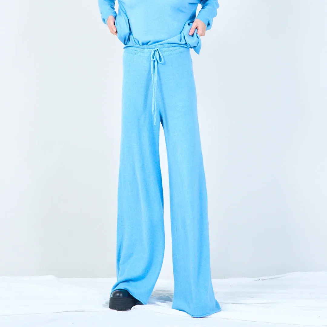 Relaxed wide-leg knit pants wholesale
