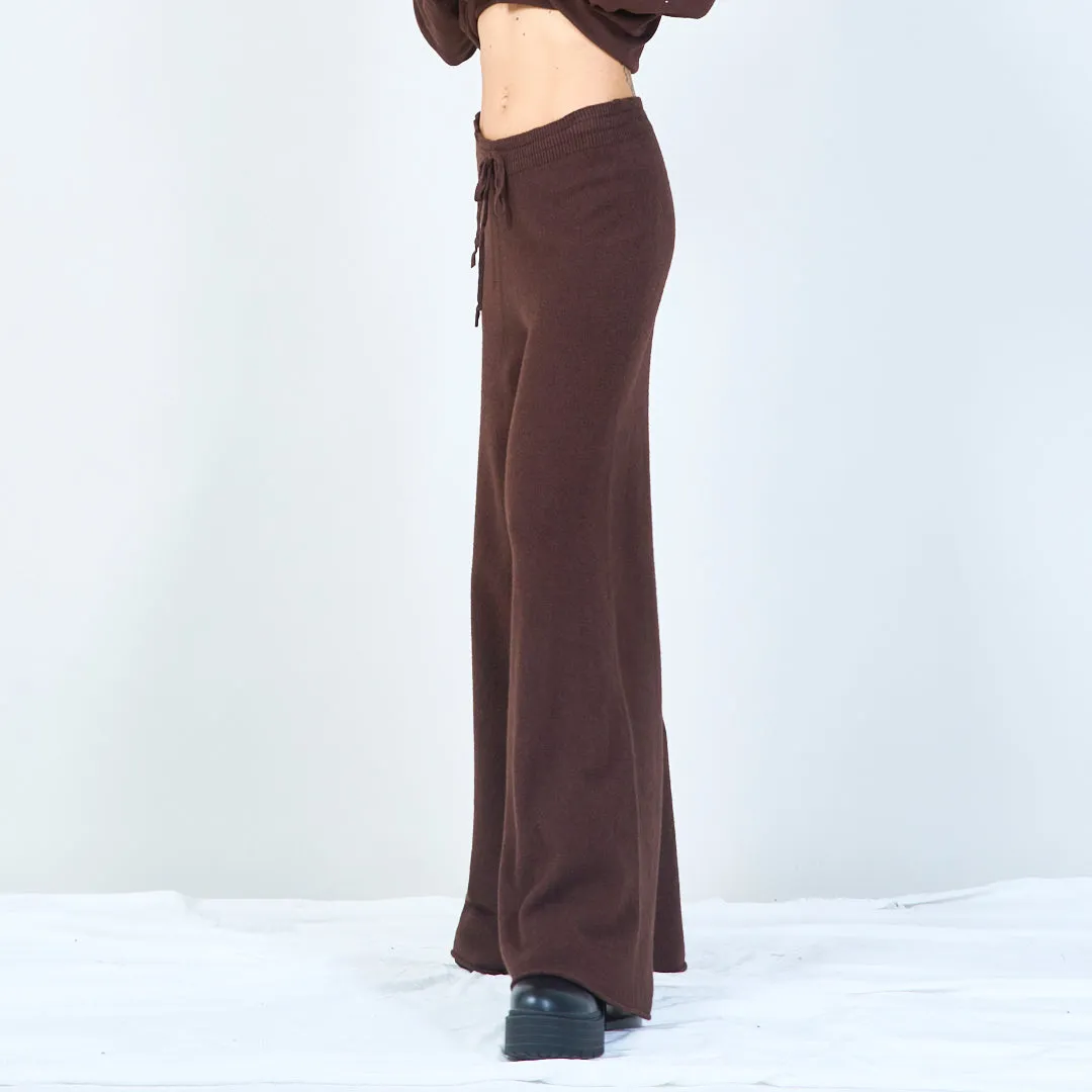 Relaxed wide-leg knit pants wholesale