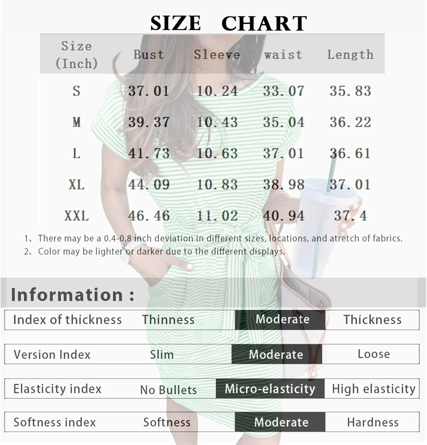 Womens Summer Short Sleeve Striped T Shirt Dress Casual Midi Dresses Crewneck Tie Waist with Pockets