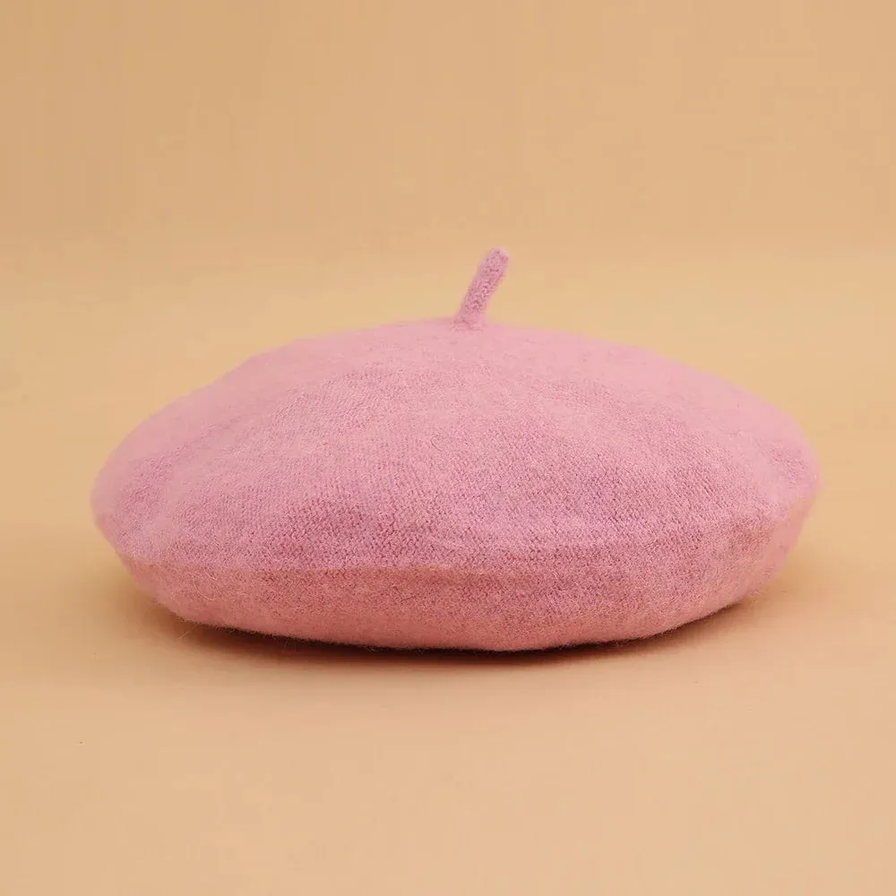 Women's Woolen Beret - Versatile Japanese Style Hat