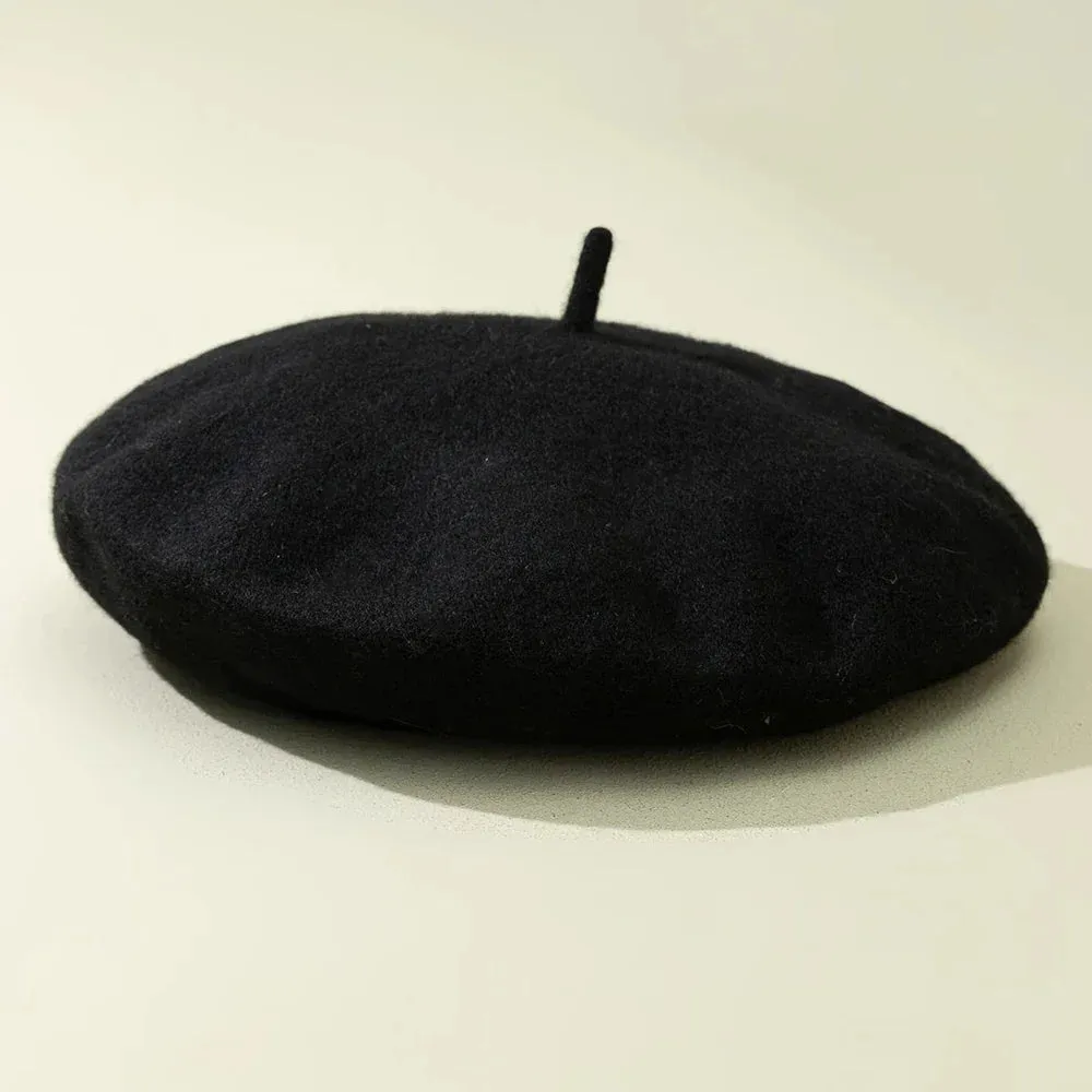 Women's Woolen Beret - Versatile Japanese Style Hat