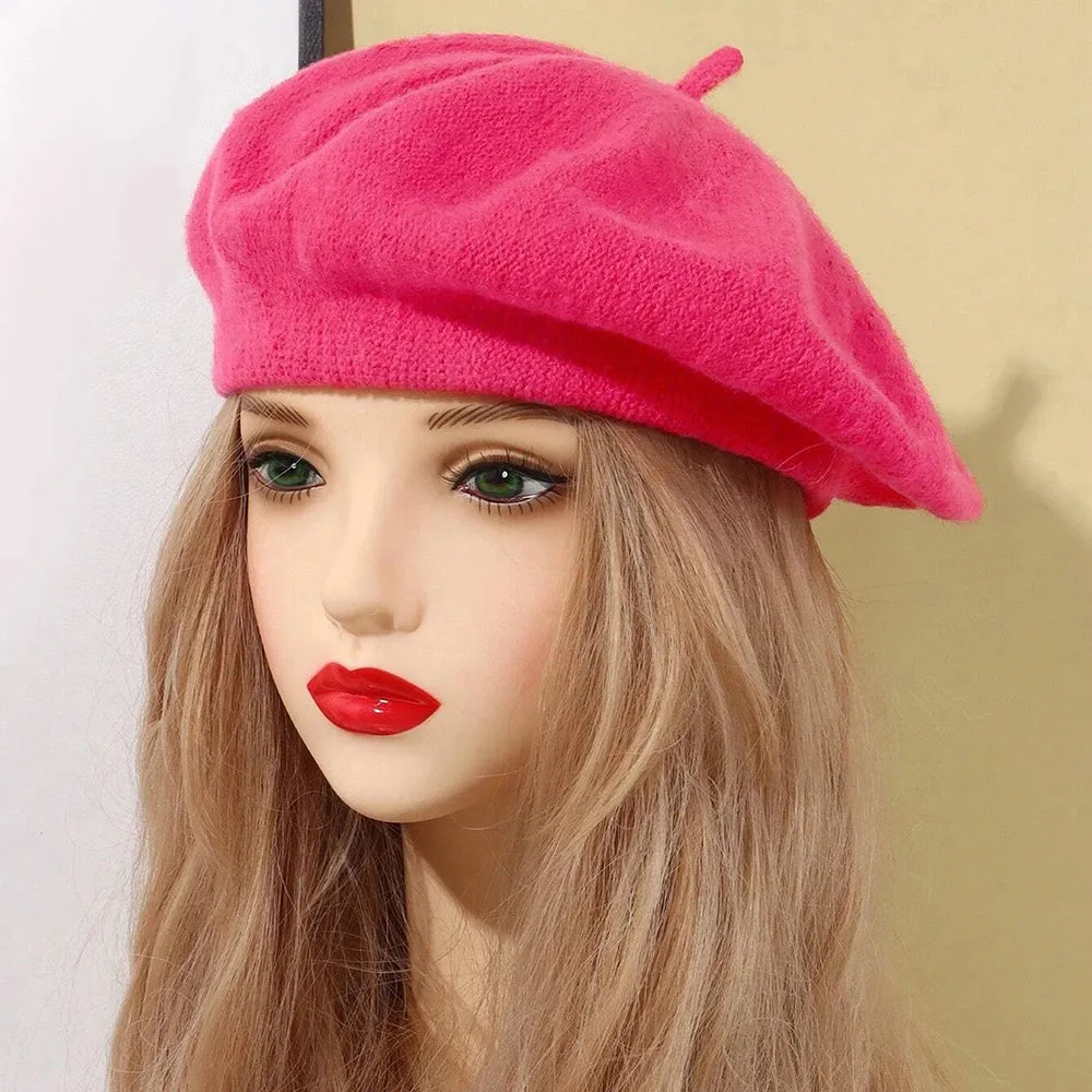 Women's Woolen Beret - Versatile Japanese Style Hat