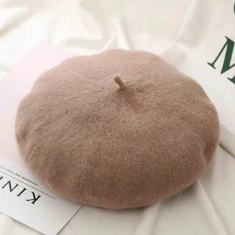 Women's Woolen Beret - Versatile Japanese Style Hat