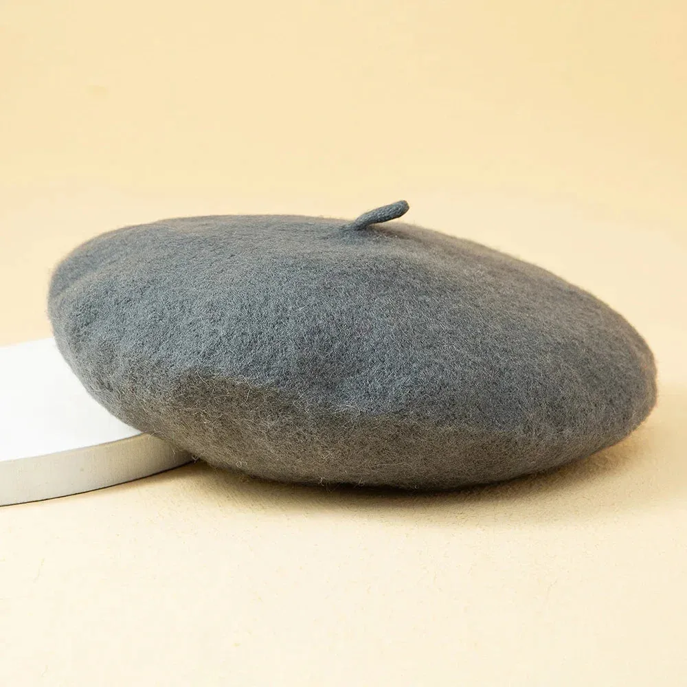 Women's Woolen Beret - Versatile Japanese Style Hat