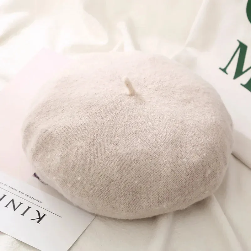 Women's Woolen Beret - Versatile Japanese Style Hat