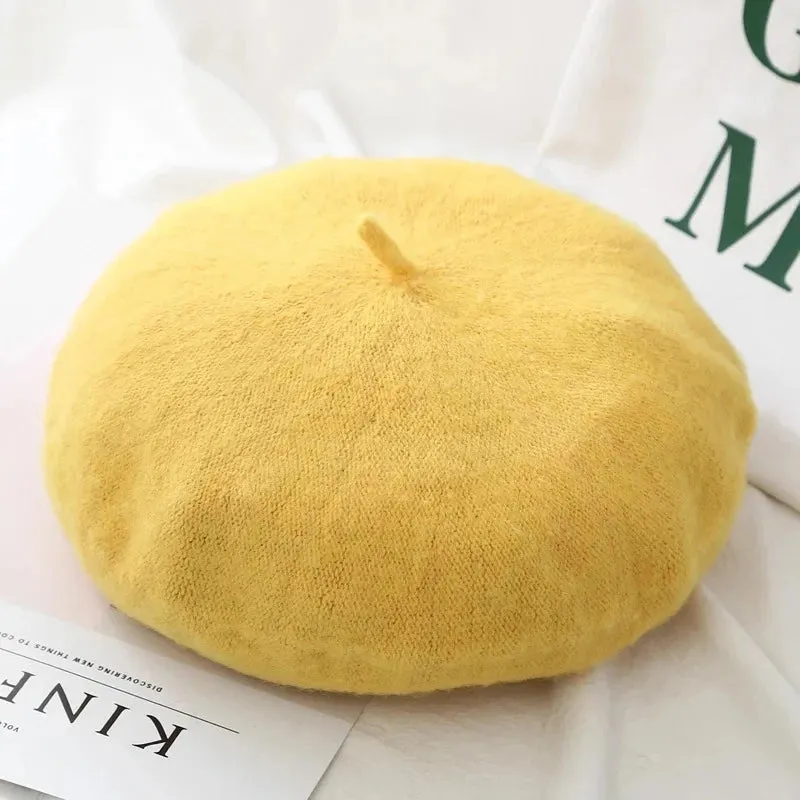 Women's Woolen Beret - Versatile Japanese Style Hat